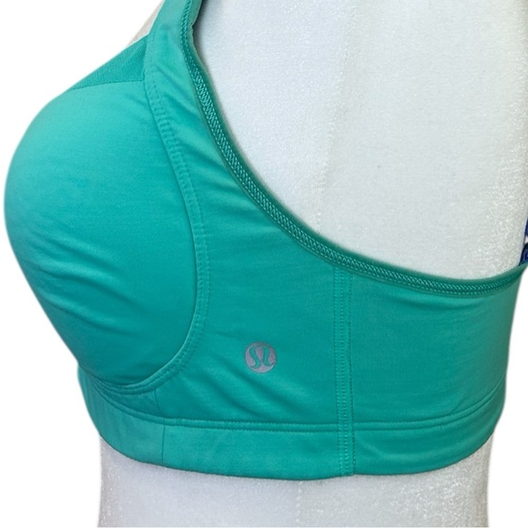 Lululemon - Women's 'Ta Ta Tamer' Sports Bra, Two-Tone - Green/Blue, Size 34D - Picture 10 of 16